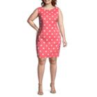 R & K Originals Sleeveless Polka Dot Sheath Dress - Plus