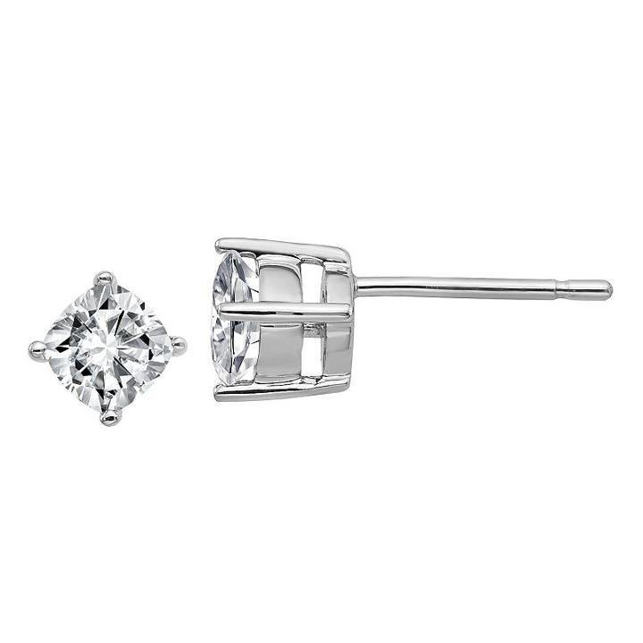 5/8 Ct. T.w. Cushion White Moissanite 14k Gold Stud Earrings