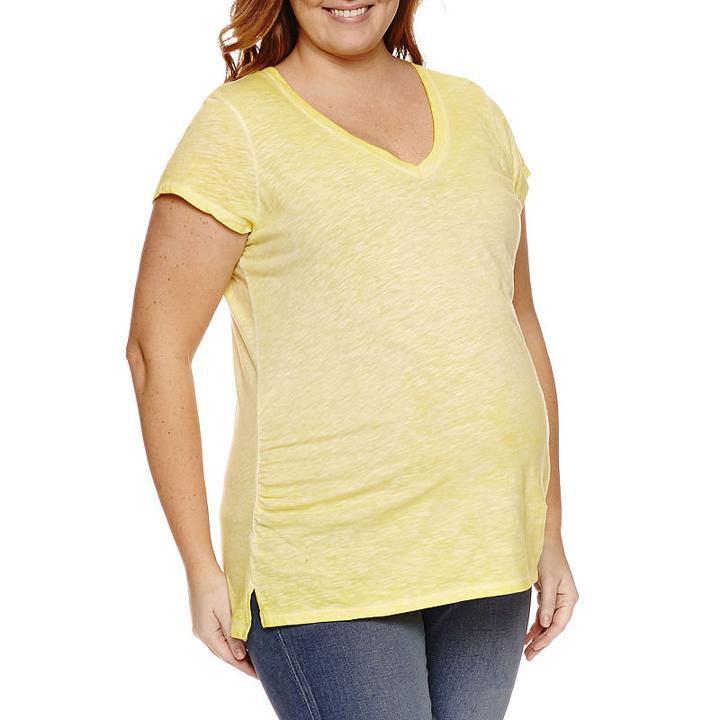 A.n.a Short Sleeve V Neck T-shirt-plus
