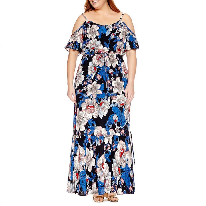 Weslee Rose Short Sleeve Maxi Dress-plus