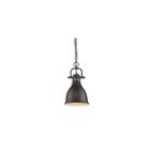 Duncan Small Pendant With Chain In Rubbed Bronze