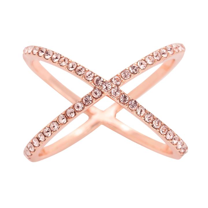 Sparkle Allure Womens Pink Gold Over Brass Cocktail Ring