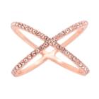 Sparkle Allure Womens Pink Gold Over Brass Cocktail Ring