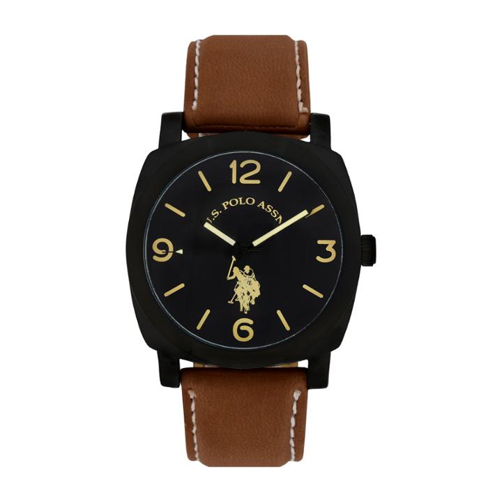 U.s. Polo Assn. Mens Brown Strap Watch-usc50391
