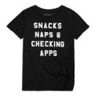 Snacks, Naps & Apps Knot Tee - Juniors Plu
