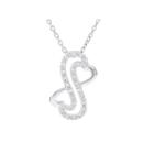 Womens 1/8 Ct. T.w. White Diamond Sterling Silver Pendant Necklace