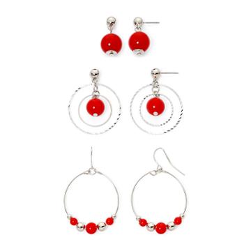 Mixit Red Earring Sets