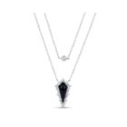Womens Black Onyx Sterling Silver Strand Necklace