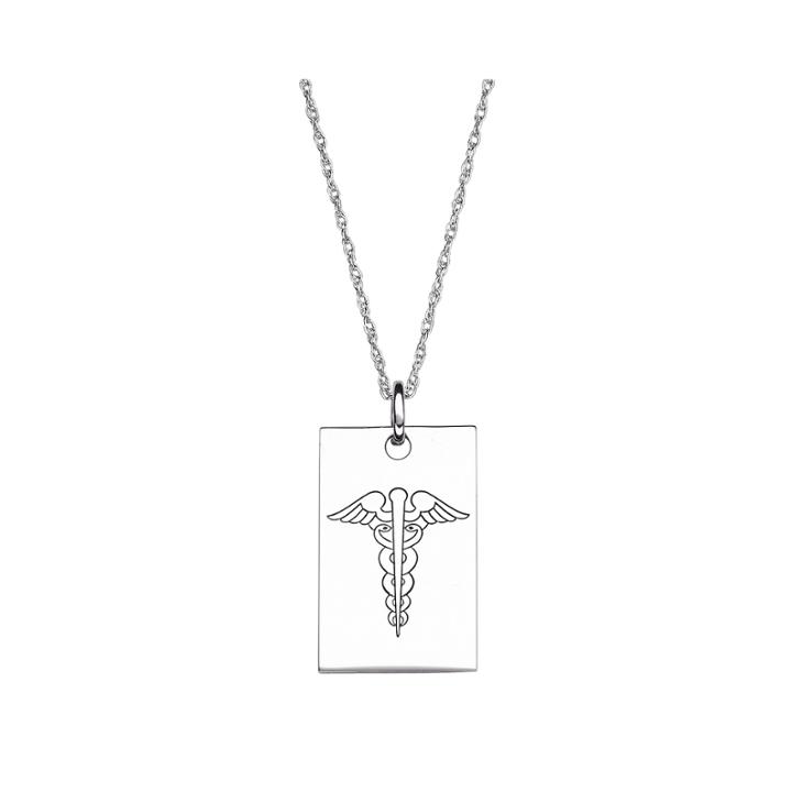 Personalized Medical Id Tag Pendant Necklace