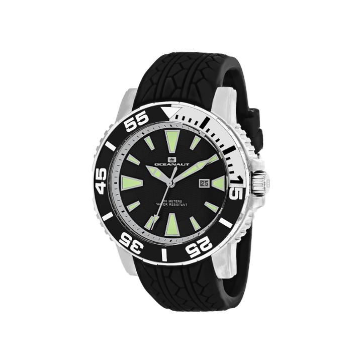 Oceanaut Mens Black Strap Watch-oc2916