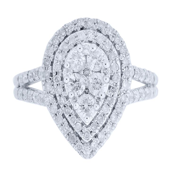Limited Quantities! Womens 1 Ct. T.w. Round White Diamond 14k Gold Engagement Ring