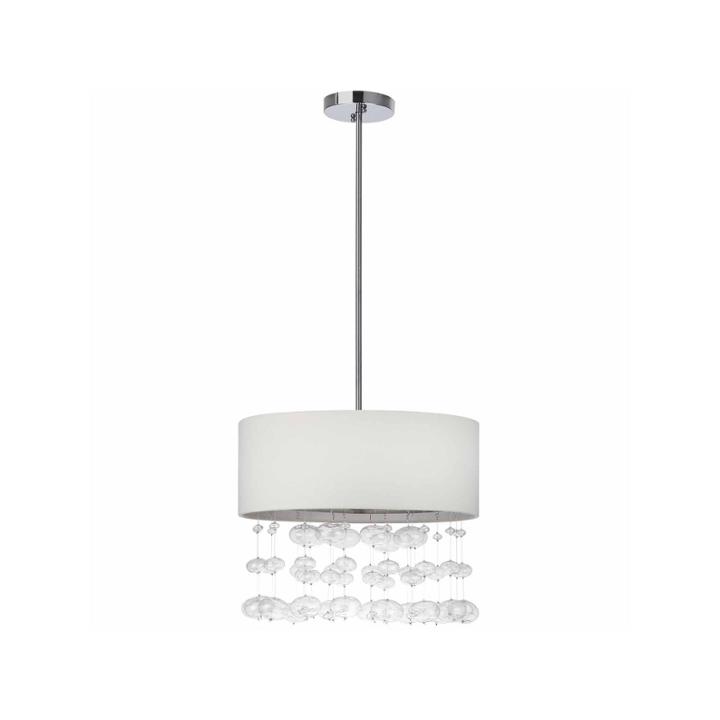 Safavieh Debutante 3 Light Chrome Beaded Adjustable Pendant