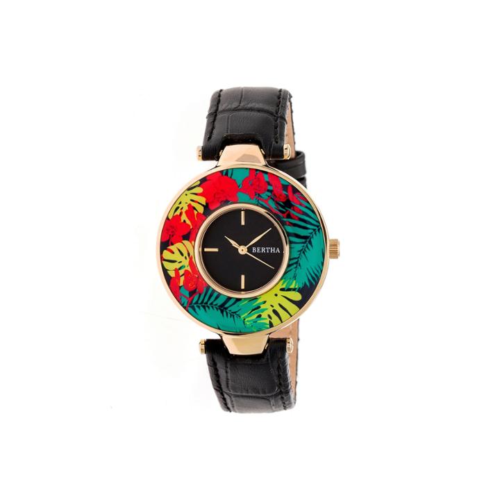 Bertha Womens Black Strap Watch-bthbr6605