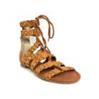 Groove Talia Braided Lace Up Flat Sandals