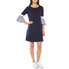 Alyx 3/4 Sleeve Embroidered Shift Dress