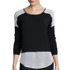 A.n.a Long-sleeve Colorblock Layered-look T-shirt