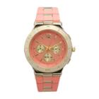 Olivia Pratt Unisex Pink Strap Watch-15098coral