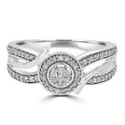 Womens 1/3 Ct. T.w. Round White Diamond 10k Gold Promise Ring