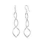 Silver-plated Spiral Drop Earrings