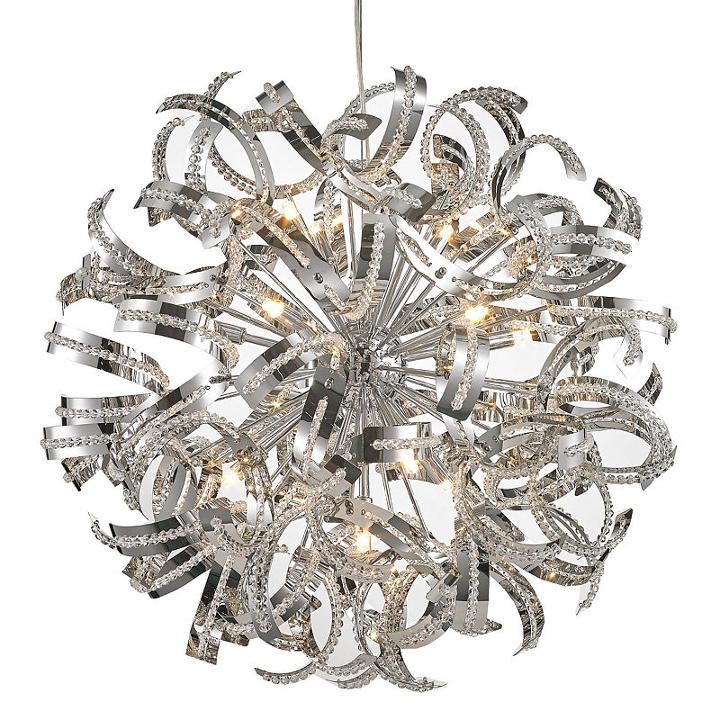 Medusa Collection 13 Light Chrome Finish With Clear Crystal Chandelier