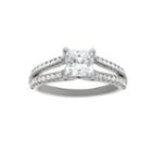 Womens 1 5/8 Ct. T.w. Princess White Cubic Zirconia 10k Gold Engagement Ring