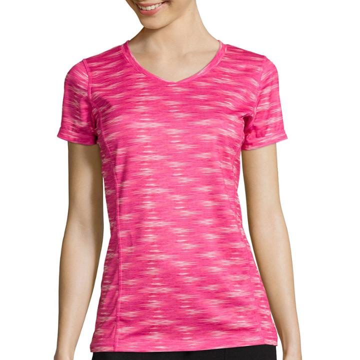 Made For Life&trade; Short-sleeve Print V-neck Mesh T-shirt - Tall
