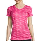 Made For Life&trade; Short-sleeve Print V-neck Mesh T-shirt - Tall