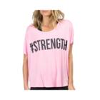 Pl Movement By Pink Lotus Cap-sleeve Strength Tee