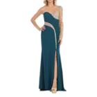 Sexy One Shoulder Long Sleeve Stretchy Prom Evening Gown