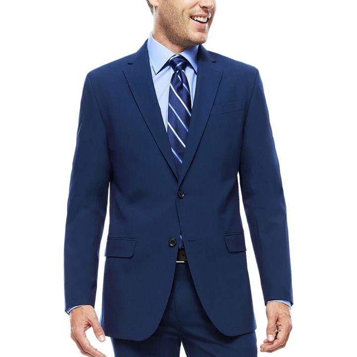 Jf J. Ferrar Blue Stretch Suit Jacket - Slim Fit