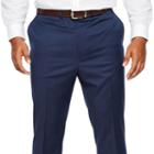 Shaquille Oneal Xlg Blue Solid Stretch Suit Pants - Big And Tall