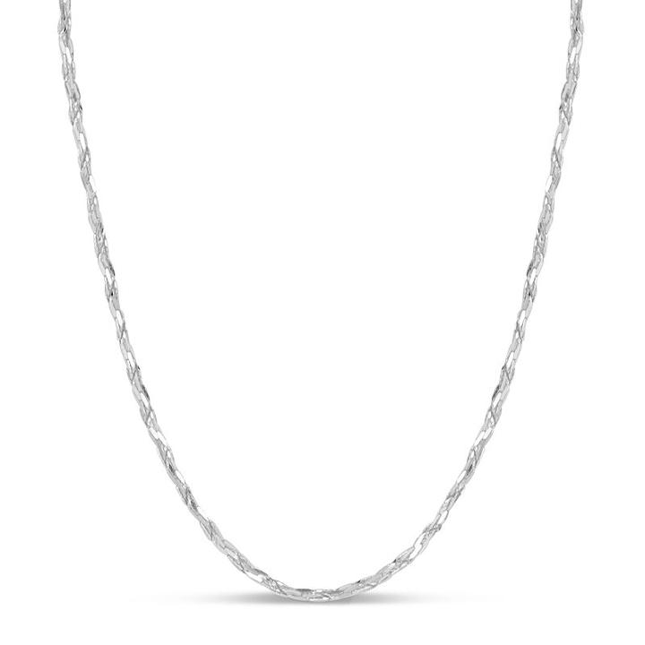 Made In Italy Sterling Silver Solid Braid 20 Inch Chain Necklace