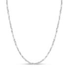 Made In Italy Sterling Silver Solid Braid 20 Inch Chain Necklace