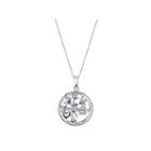 Inspired Moments &trade; Dancing Cubic Zirconia Sterling Silver Family Tree Pendant Necklace