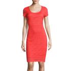 Rn Studio By Ronni Nicole Short-sleeve Coin Lace Sheath Dress