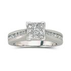 1 Ct. T.w. Diamond Engagement Ring 10k White Gold