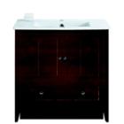 35.5-in. W Floor Mount Walnut Vanity Set For 1 Hole Drilling