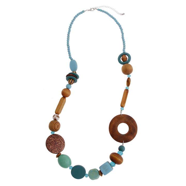 El By Erica Silver Over Brass Beaded Necklace