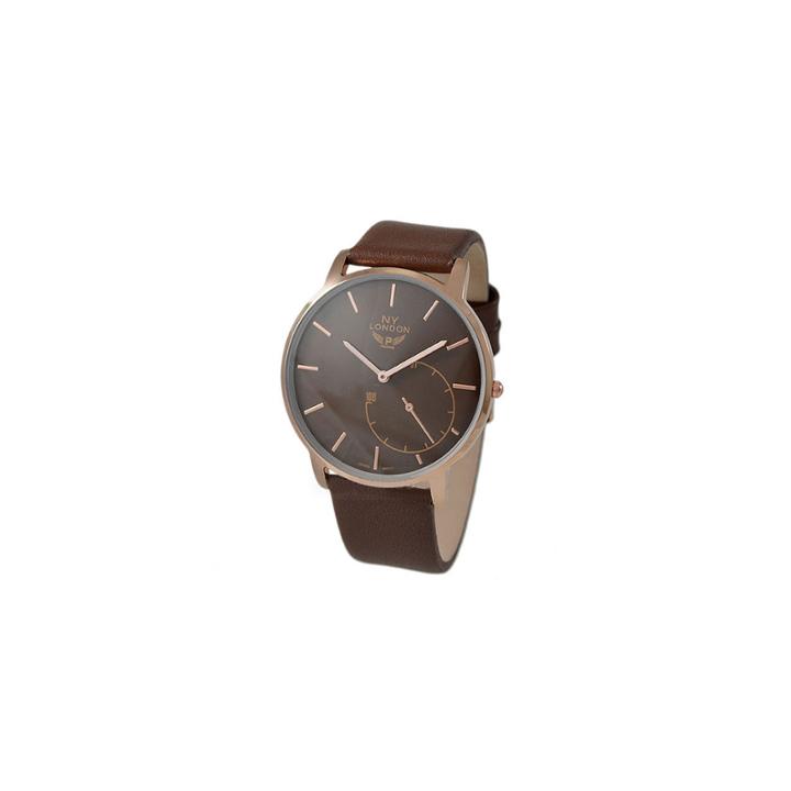 Ny London Mens Brown Strap Watch-10020
