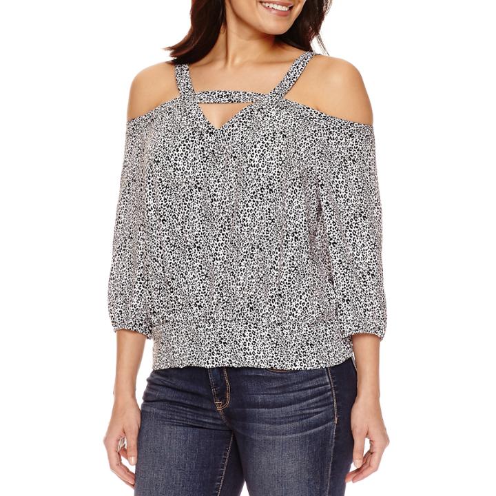 Bold Elements Blouson Cold Shoulder Top