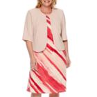 Maya Brooke 3/4-sleeve Structured Jacket Dress - Plus