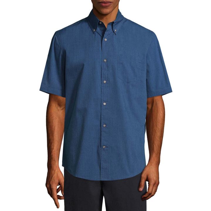 St. John's Bay Short Sleeve Poplin Button-front Shirt