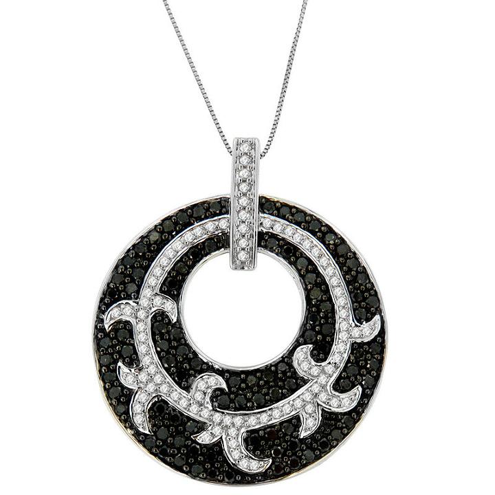 Womens 1 1/2 Ct. T.w. White Diamond Pendant Necklace
