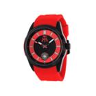 Jivago Rush Mens Black Dial Red Strap Watch