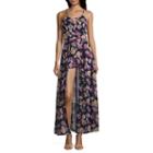 Derek Heart Sleeveless Floral Maxi Dress-juniors