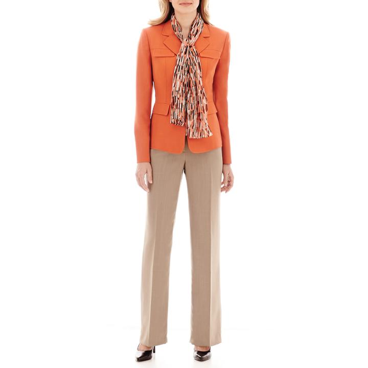 Le Suit Jacket And Pants Set With Scarf