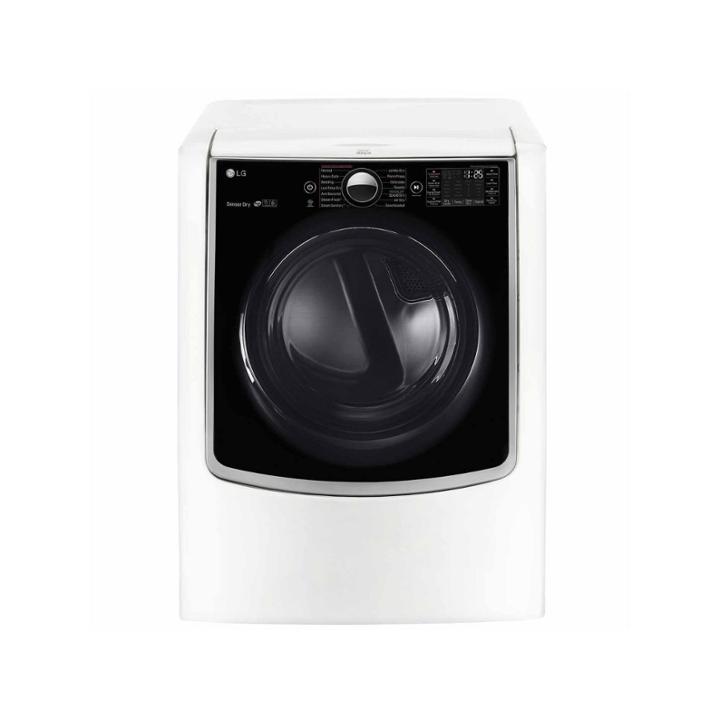 Lg 9.0 Cu. Ft. Mega Capacity Wi-fi Enabled Turbosteam Electric Dryer With On-door Control Panel - Dlex9000w