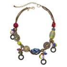 Aris By Treska Amalfi Coast Multicolor Bead Dangle Necklace