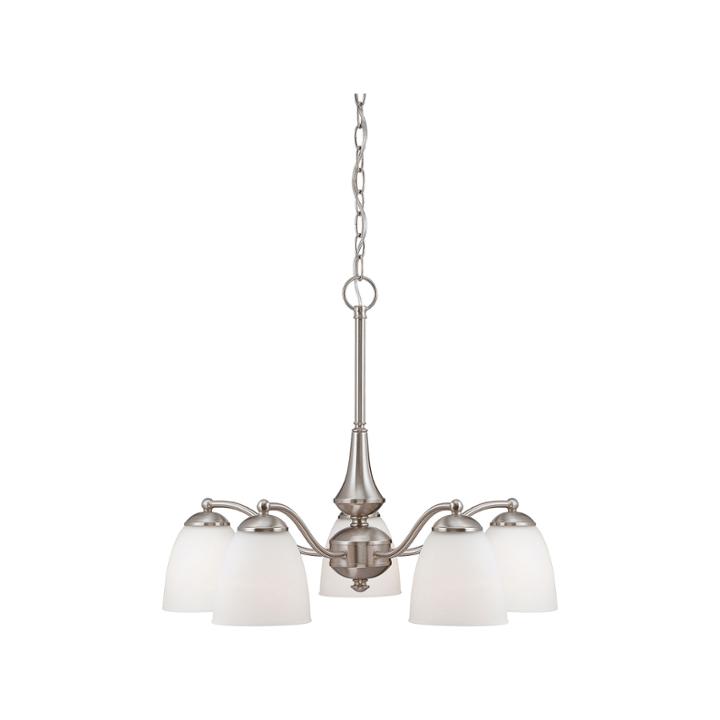 Filament Design 5-light Brushed Nickel Chandelier
