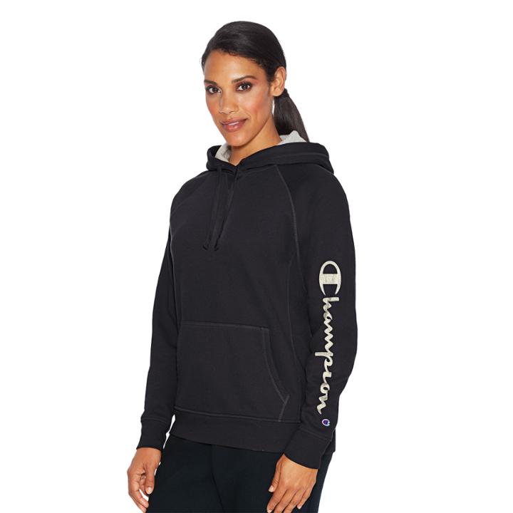 Champion Long Sleeve Fleece Logo Hoodie